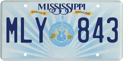 MS license plate MLY843