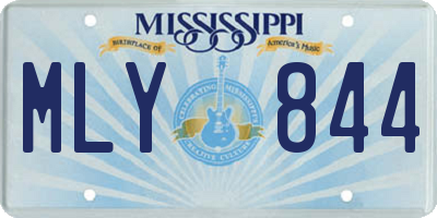 MS license plate MLY844