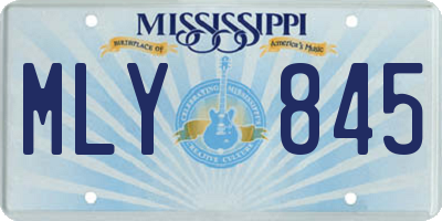 MS license plate MLY845