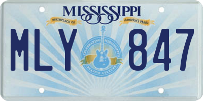 MS license plate MLY847