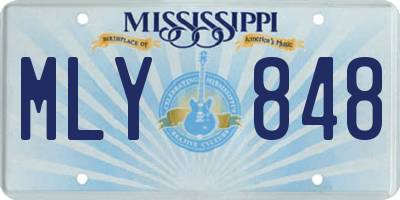 MS license plate MLY848