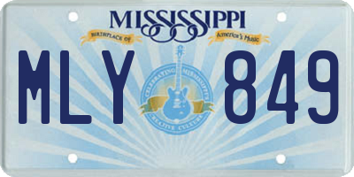 MS license plate MLY849
