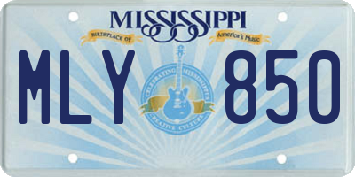 MS license plate MLY850