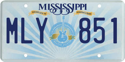 MS license plate MLY851