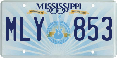 MS license plate MLY853