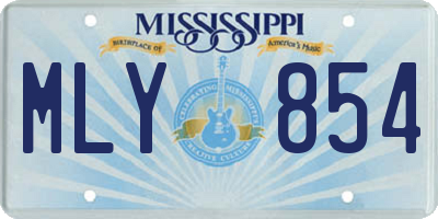 MS license plate MLY854