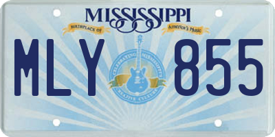 MS license plate MLY855