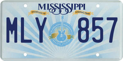 MS license plate MLY857