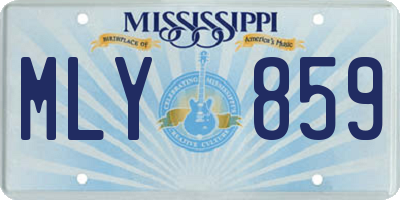 MS license plate MLY859