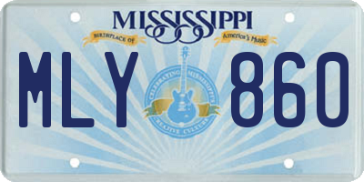 MS license plate MLY860