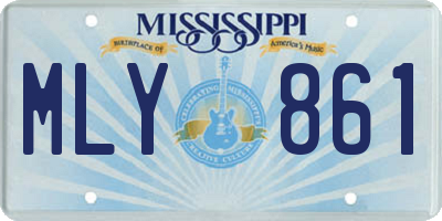 MS license plate MLY861