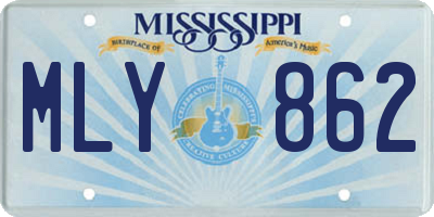 MS license plate MLY862