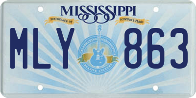 MS license plate MLY863
