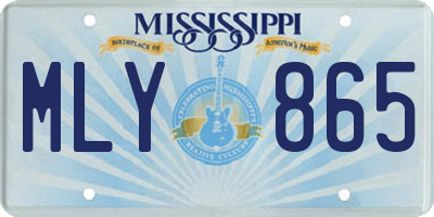 MS license plate MLY865