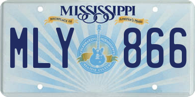 MS license plate MLY866