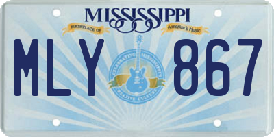 MS license plate MLY867