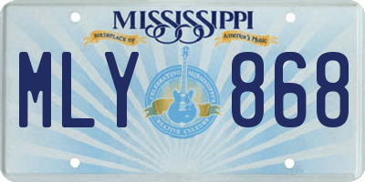 MS license plate MLY868