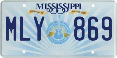 MS license plate MLY869