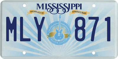 MS license plate MLY871