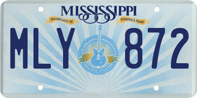 MS license plate MLY872