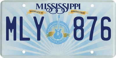 MS license plate MLY876