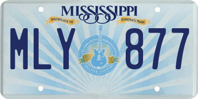 MS license plate MLY877