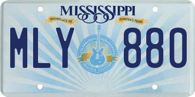 MS license plate MLY880