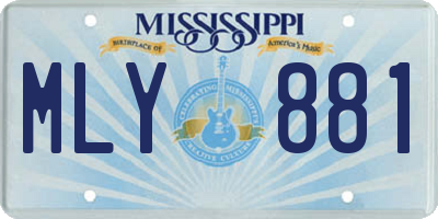 MS license plate MLY881