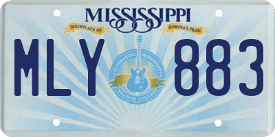 MS license plate MLY883