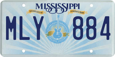 MS license plate MLY884