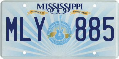 MS license plate MLY885