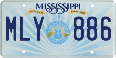 MS license plate MLY886
