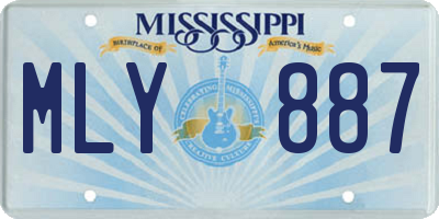 MS license plate MLY887