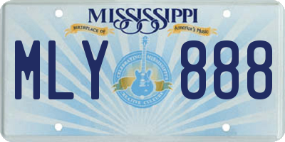 MS license plate MLY888