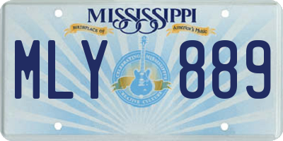 MS license plate MLY889