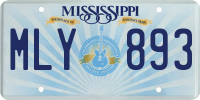 MS license plate MLY893