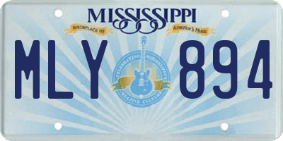 MS license plate MLY894