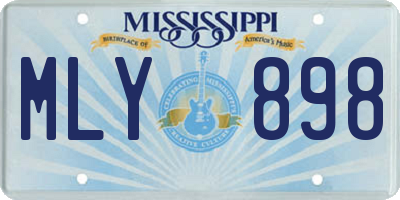 MS license plate MLY898