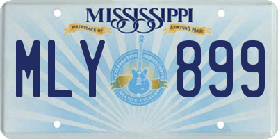MS license plate MLY899