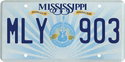 MS license plate MLY903