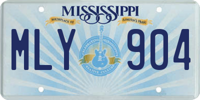 MS license plate MLY904