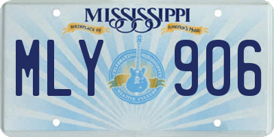 MS license plate MLY906