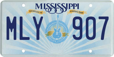 MS license plate MLY907