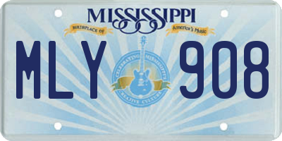 MS license plate MLY908