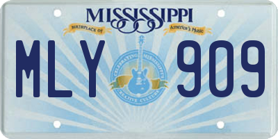 MS license plate MLY909