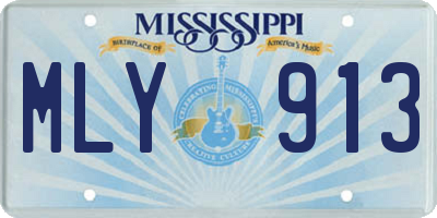 MS license plate MLY913