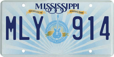MS license plate MLY914