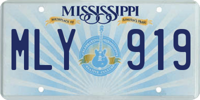 MS license plate MLY919