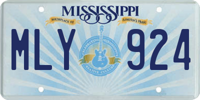 MS license plate MLY924