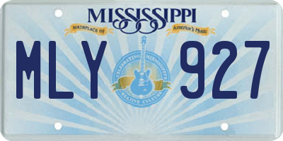MS license plate MLY927